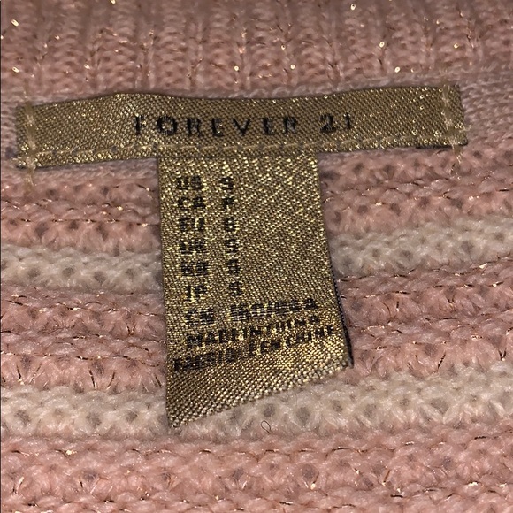 NWOT FOREVER 21 3/4 Polyester Sweater Blush Gold - Picture 3 of 9